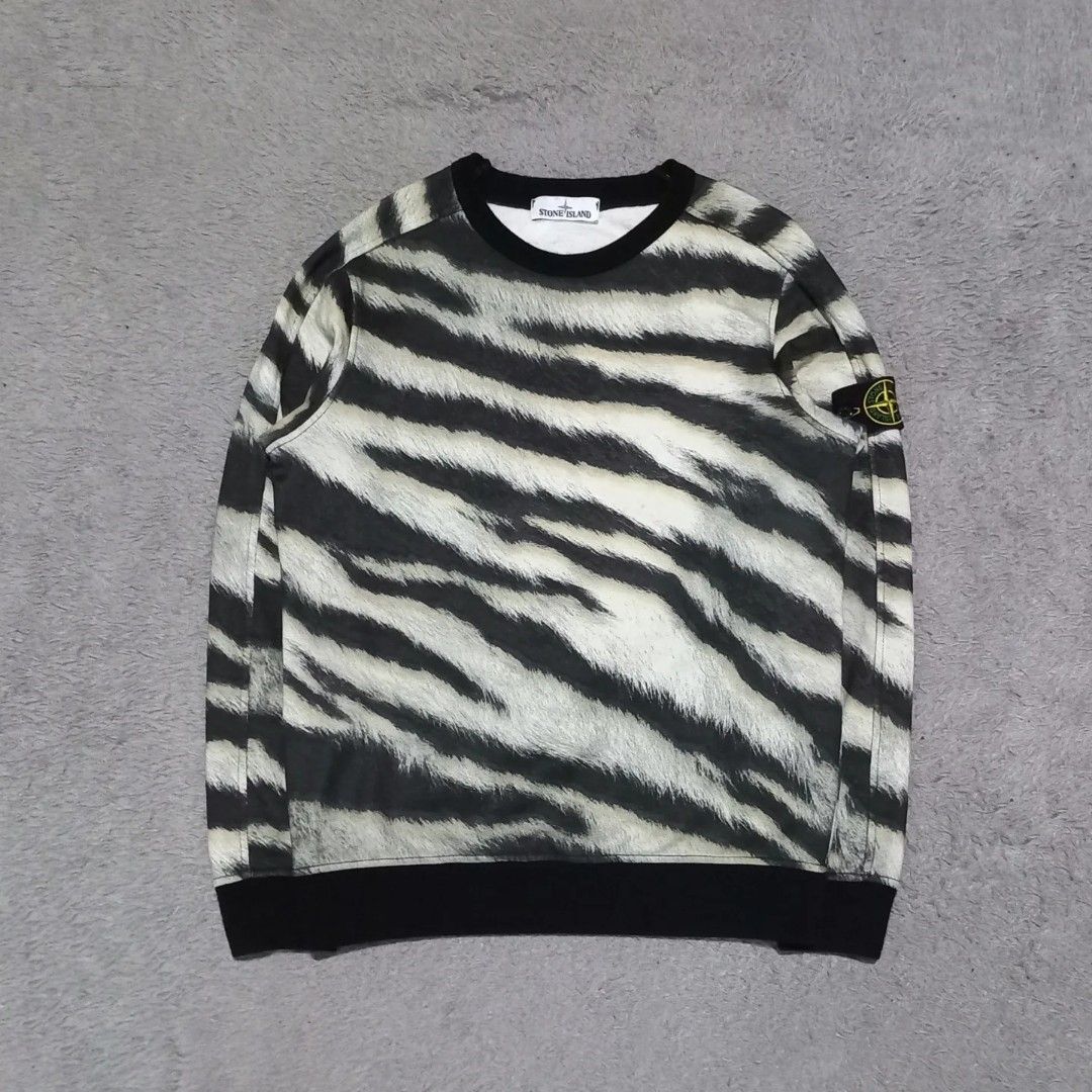 Stone Island top Grid Check Camo Sweatshirt