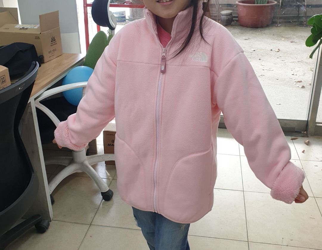 TNF THE NORTH FACE Kid Boy Girl Fleece jacket soft fleece pink cream furry fleece K S LOYALTON FLEECE JACK winter layering spring fall jacket