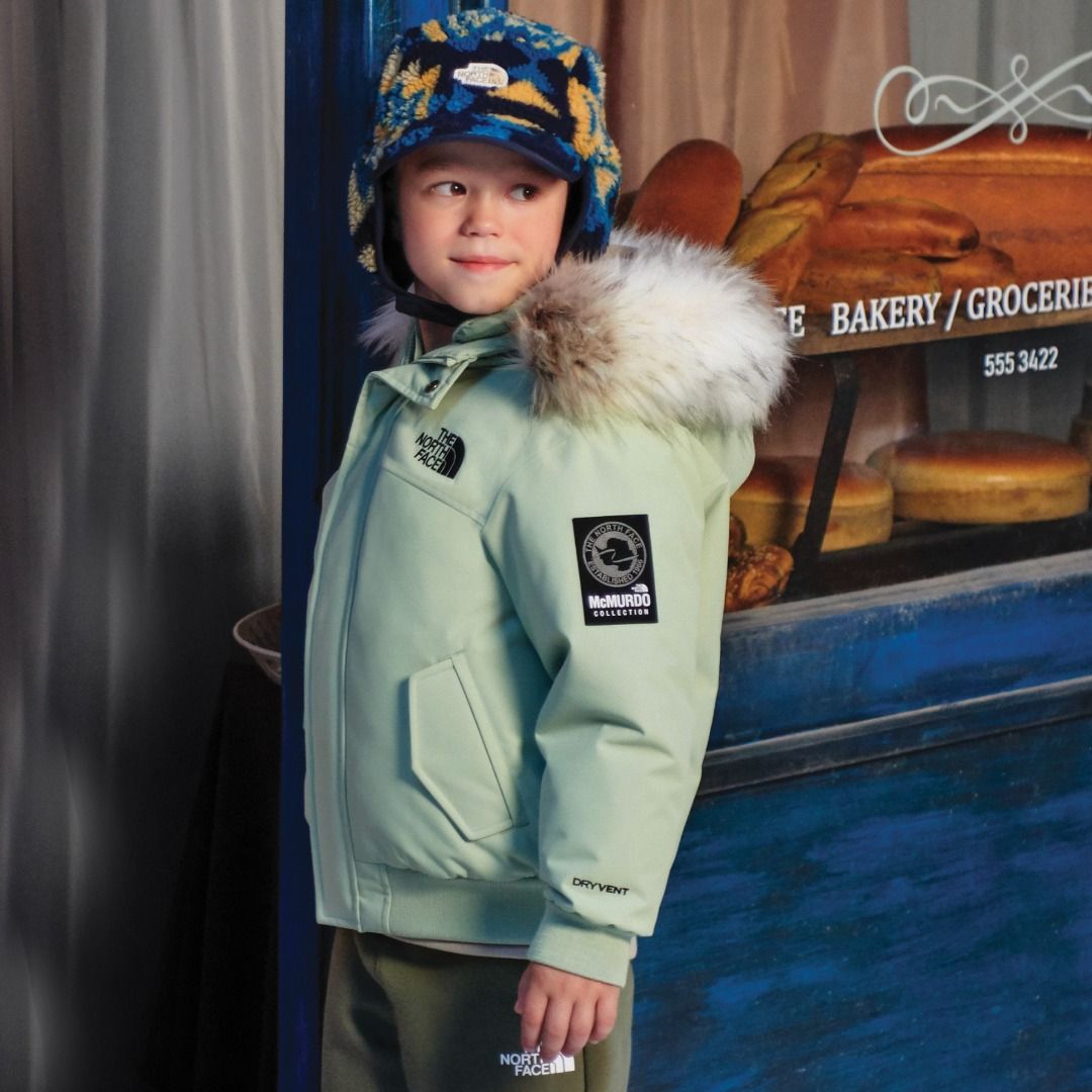 120 130 THE NORTH FACE TNF Kid BOY GIRL winter down jacket WINTER puffer jacket K S MCMURDO DOWN BOMBER DRYVENT waterproof duck down jacket hood