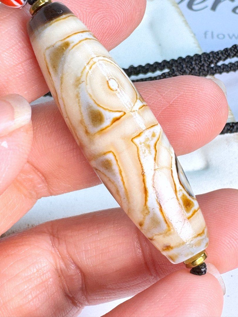 〇〇 Ancient Damaged Four Eye dZi 4眼 老天珠 天珠 TIBET 〇