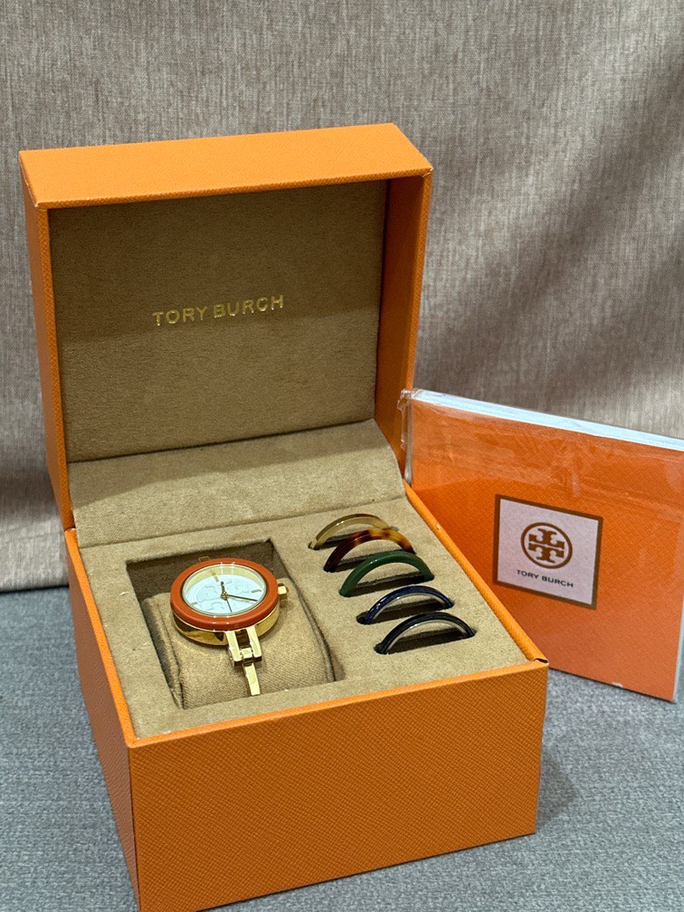 Tory Burch Gigi Bangle Watch Multicolor Authentic 100, Fesyen Wanita