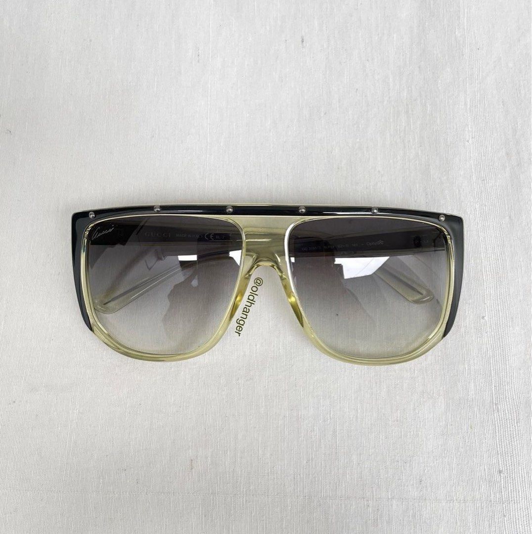 UNISEX Authentic GUCCI GG 3705 S Green Black Gradient Sunnies