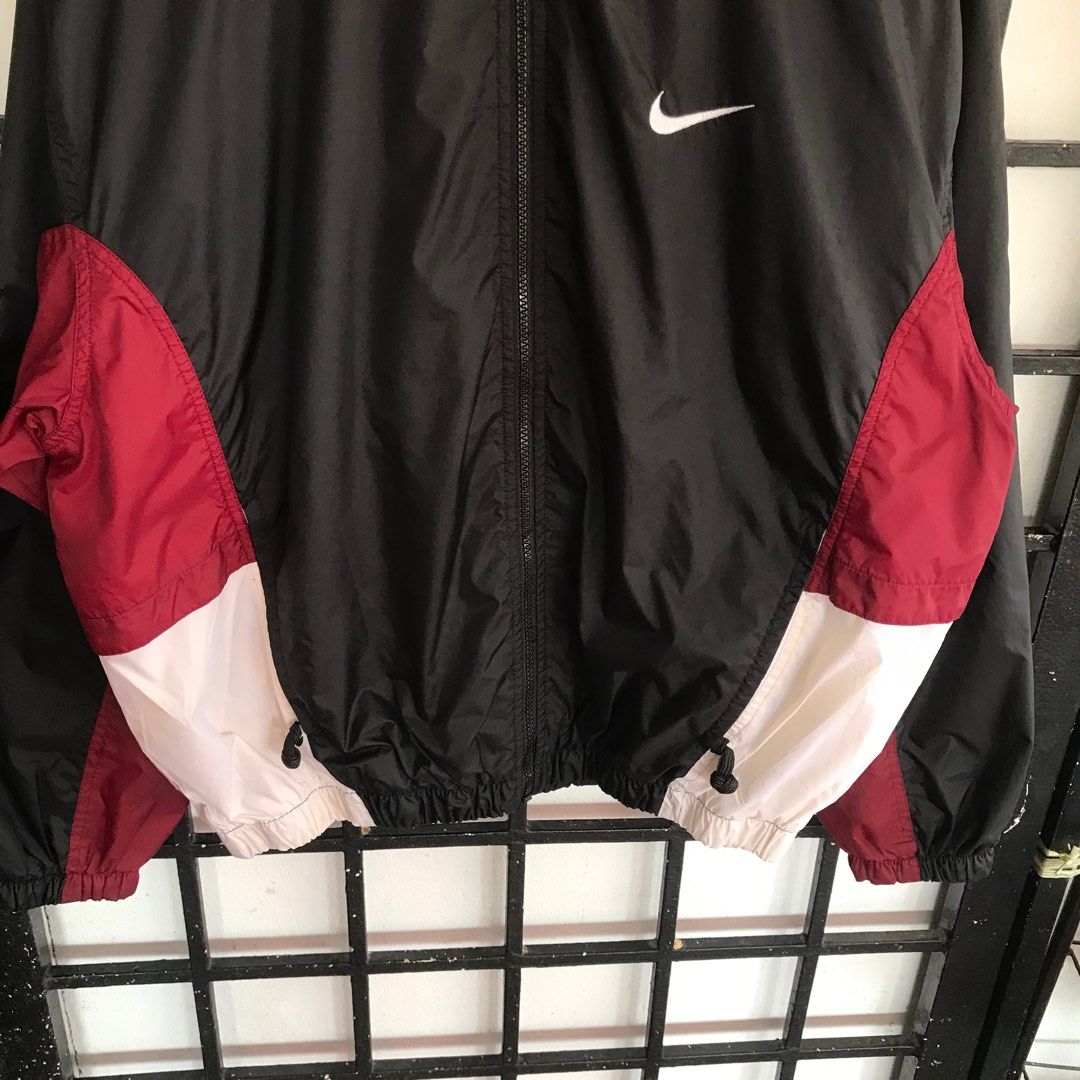 vintage nike windbreaker red white black