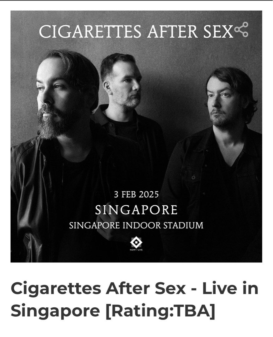 cigarettes after sex ticket WTS RTP x2 Cigarettes After Sex Tickets, Tickets & Vouchers, Event Tickets  on Carousell
