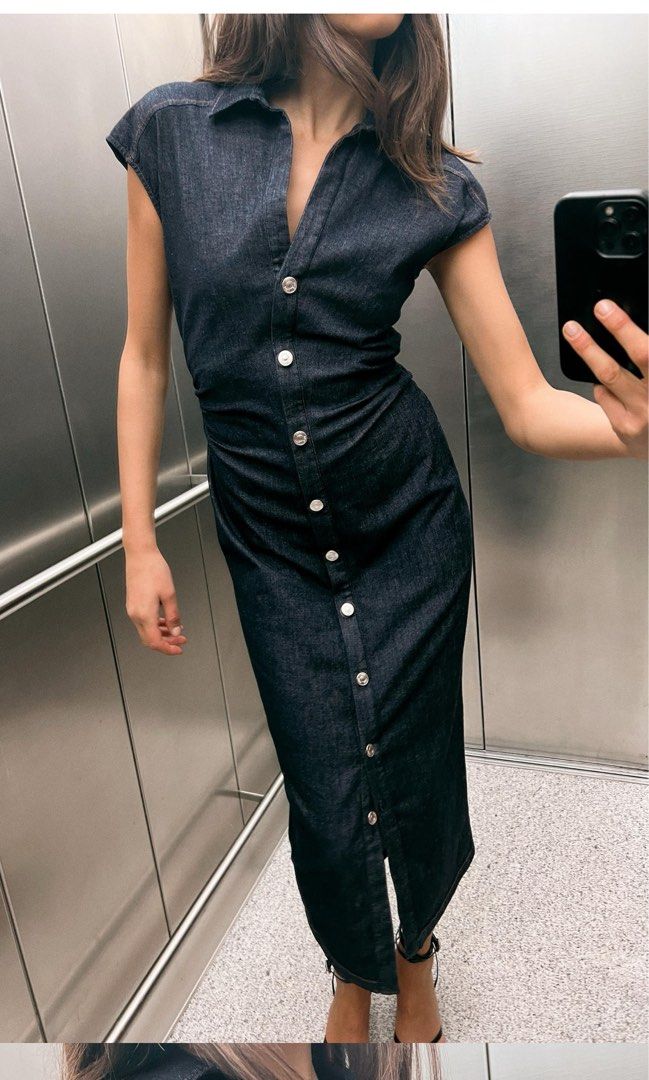 ZARA DENIM FITTED SHIRT DRESS, Women's Fashion, Dresses & Sets, Dresses on Carousell ZARA DENIM FITTED SHIRT DRESS, Women's Fashion, Dresses & Sets, Dresses on Carousell