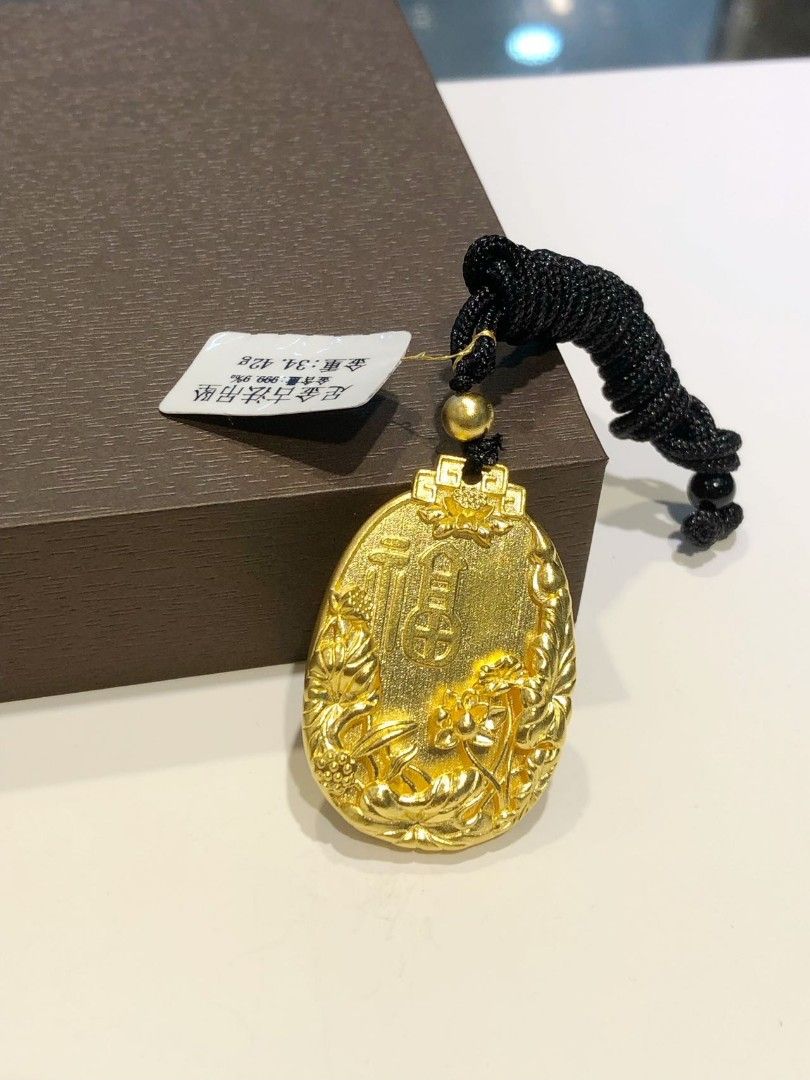 俐格珠寶批發 純金9999 黃金古法工藝墜子 價格:洽詢