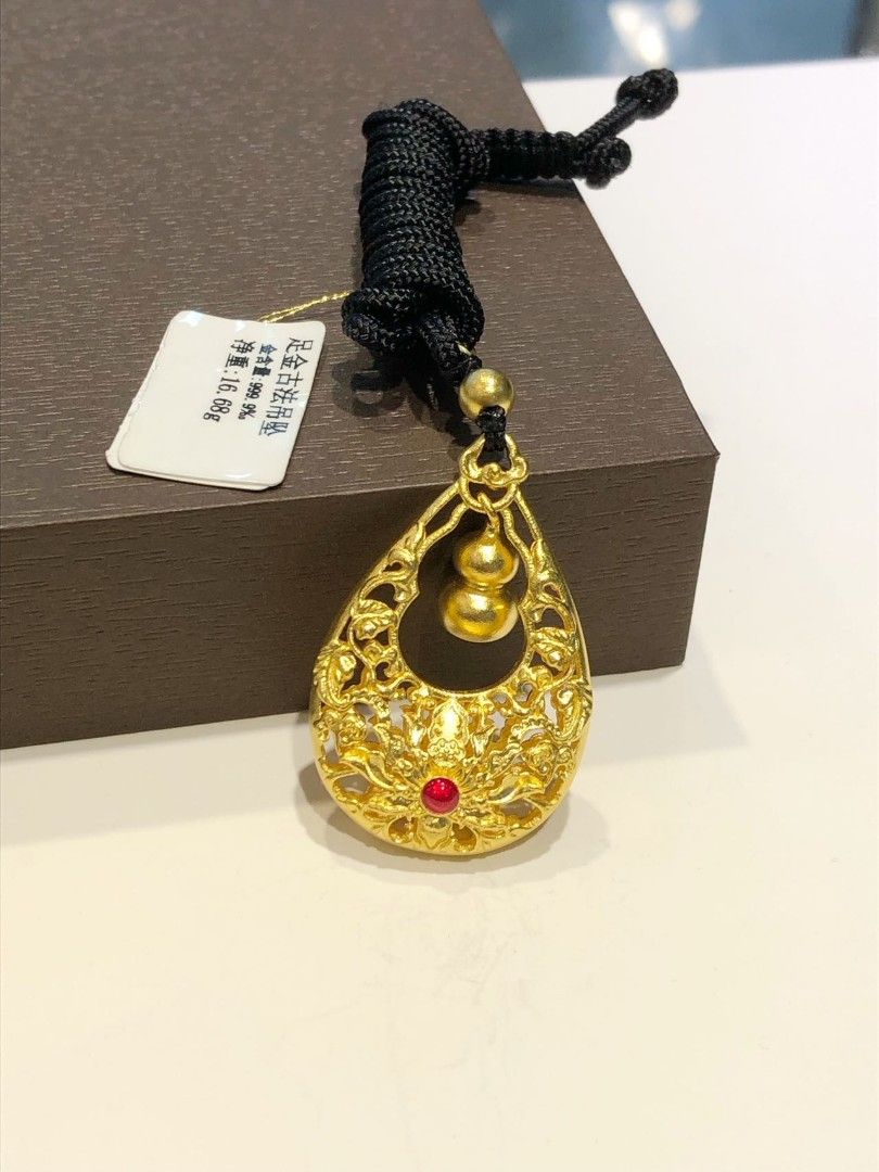 俐格珠寶批發 純金9999 黃金古法工藝墜子 價格:洽詢