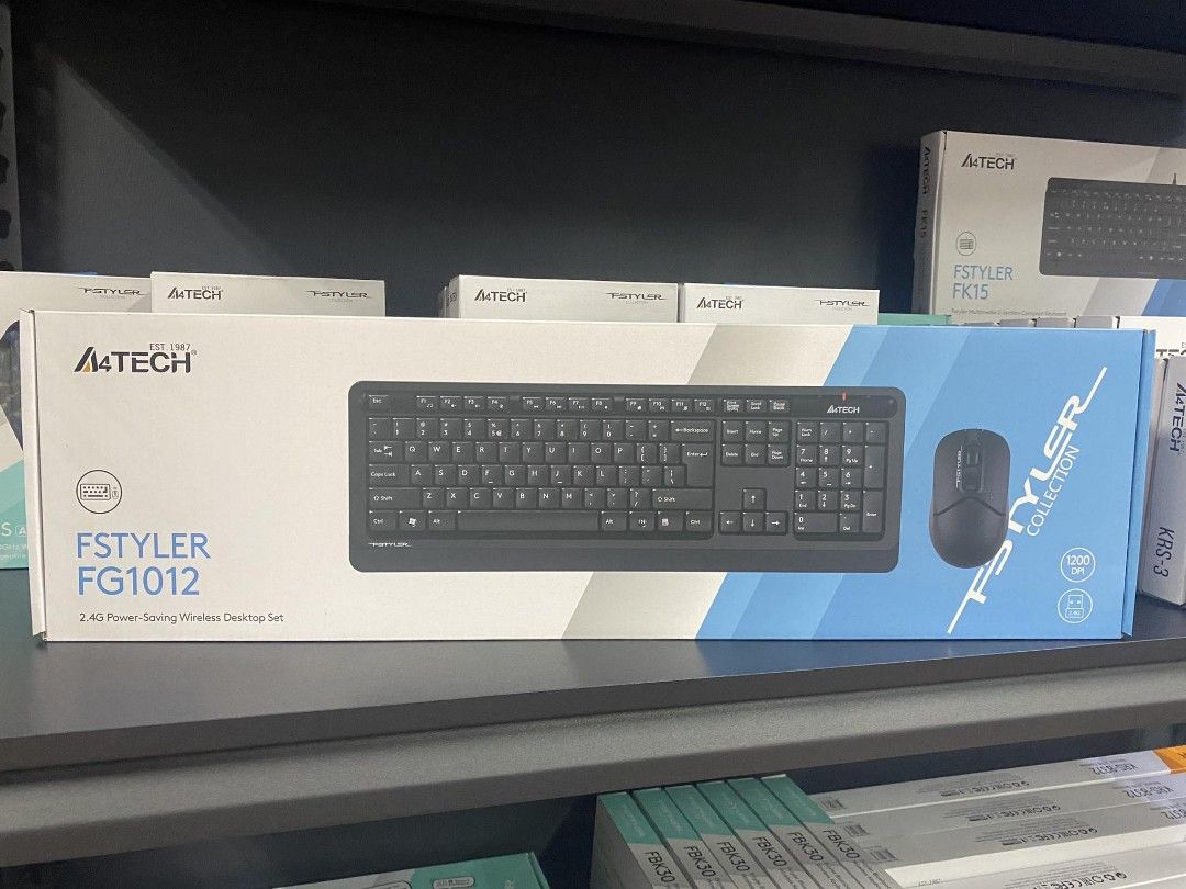 A4Tech FG1012 Fstyler Wireless Mouse Keyboard Combo Black (Category: Computer Keyboard) located in Makati City. Submitted by techubstoreandaccessories (Listing ID 1305127121, Image 2). Description: A4Tech FG1012 Fstyler Wireless Mouse Keyboard Combo Black Same Day Delivery or Pick up‼️ Shop Location: Pasig Area Guaranteed 💯 Original with Warranty. Text or Call for more info 🙂.