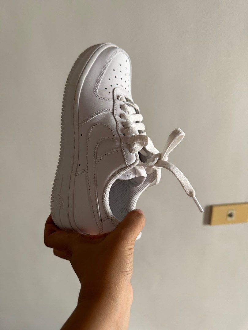AF1 size 5.5 triple white Women s Fashion Footwear Sneakers on Carousell