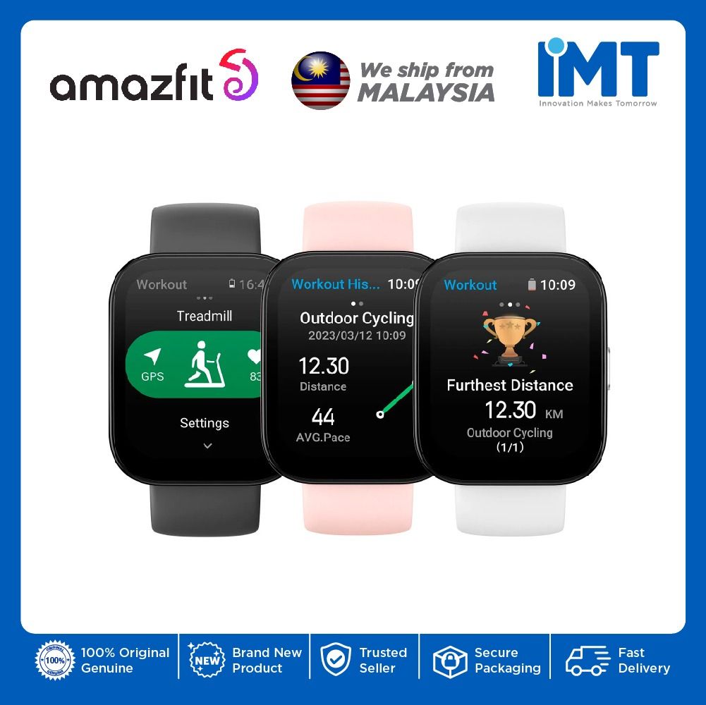 Amazfit Bip 5 Unity Smartwatch 1.91 Large Display IP68 Water Resistant 300mAh Battery