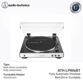 Audio-Technica AT-LP60XBT Fully Automatic Wireless Belt-Drive Turntable