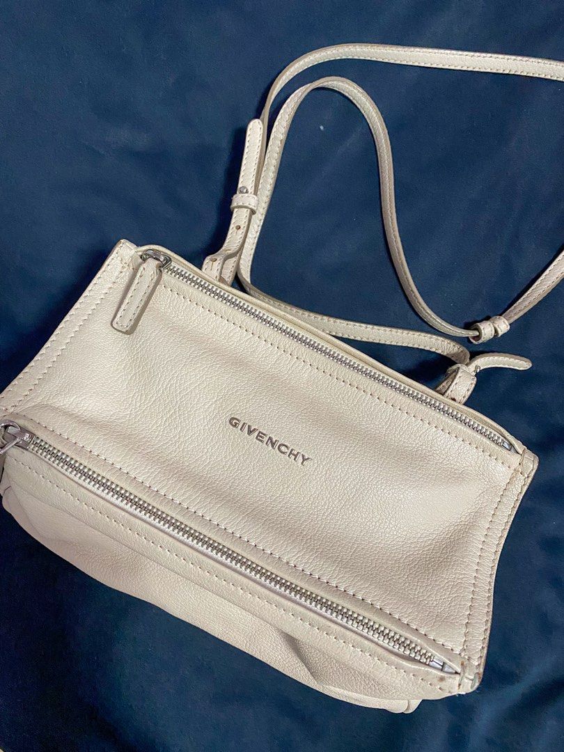 AUTHENTIC Givenchy Beige Mini Pandora Crossbody (Category: Luxury Bags & Wallets) located in Quezon City. Submitted by closetofcoco (Listing ID 1304989190, Image 2). Description: GUARANTEED AUTHENTIC PM FOR INQUIRIES NO LOW BALLING.