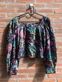 AUTHENTIC Silk Blouse SANDRO Paris Ivea Silk Balloon Sleeves Long Sleeves Top (WELL LOVED)