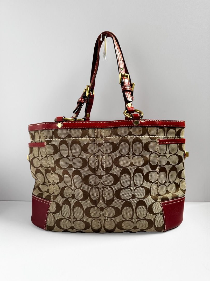 Authentic Vintage Coach Signature Gallery Jacquard Canvas x