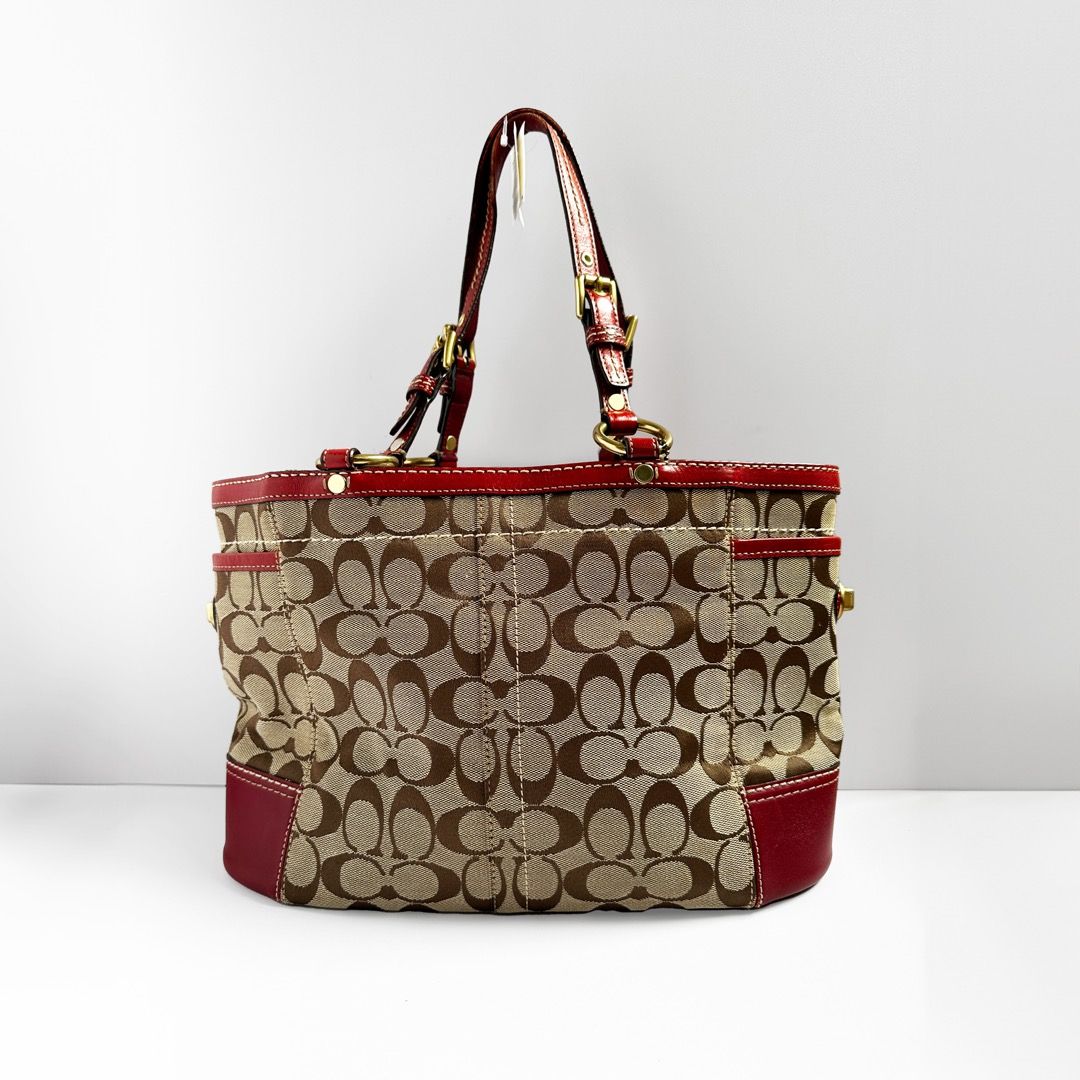 Authentic Vintage Coach Signature Gallery Jacquard Canvas x