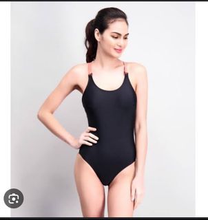 Bench black swimsuit with accent strap