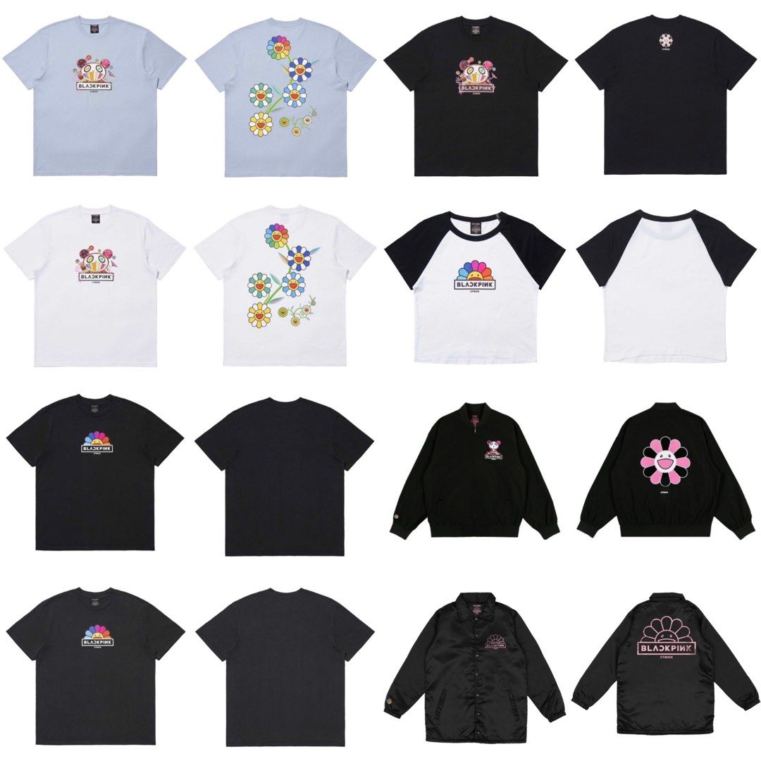 OVO X MURAKAMI 転がり T-SHIRT BLACK/Pink＆White