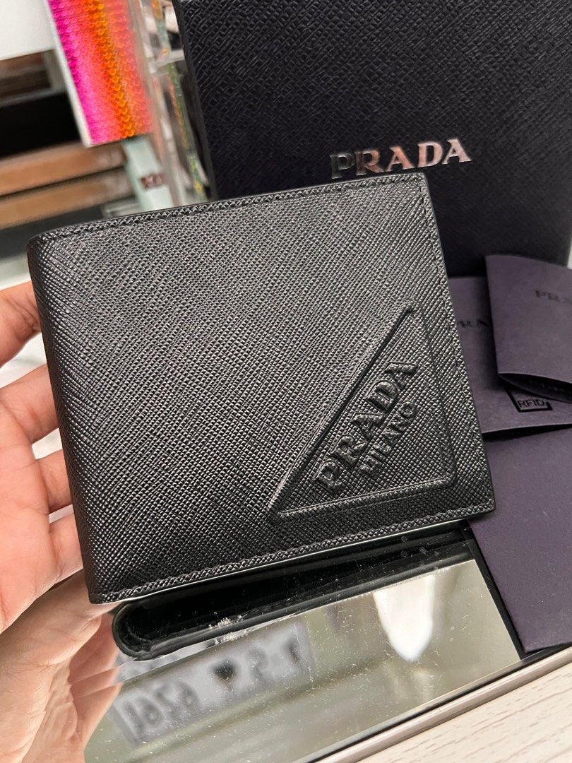 Brand new Prada mens wallet 2MO513 (Category: Luxury Bags & Wallets) located in Antipolo. Submitted by minimalist.chic (Listing ID 1305082294, Image 1). Description: Brand New, complete set Guaranteed authentic or triple your money back Rfs : decluttering.