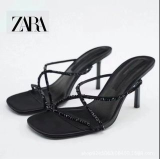 Brand new Zara rhinestone black heel
