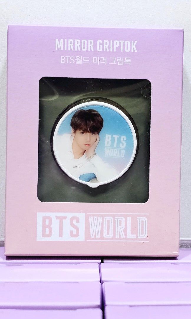 BTS WORLD MIRROR GRIPTOK (Category: K-Wave Merchandise) located in Manila. Submitted by ana_essentials56 (Listing ID 1305003007, Image 3). Description: BTS WORLD MIRROR GRIPTOK available: V, RM,JHOPE, JIMIN, JIN, SUGAR limited stocks si Jung Kook-SOLD OUT! This Product includes a BTS WORLD GAME COUPON. Handling Precautions: -Do not use the product for purposes other than what it was intended for. -Be careful not to bite it or put it in your mouth