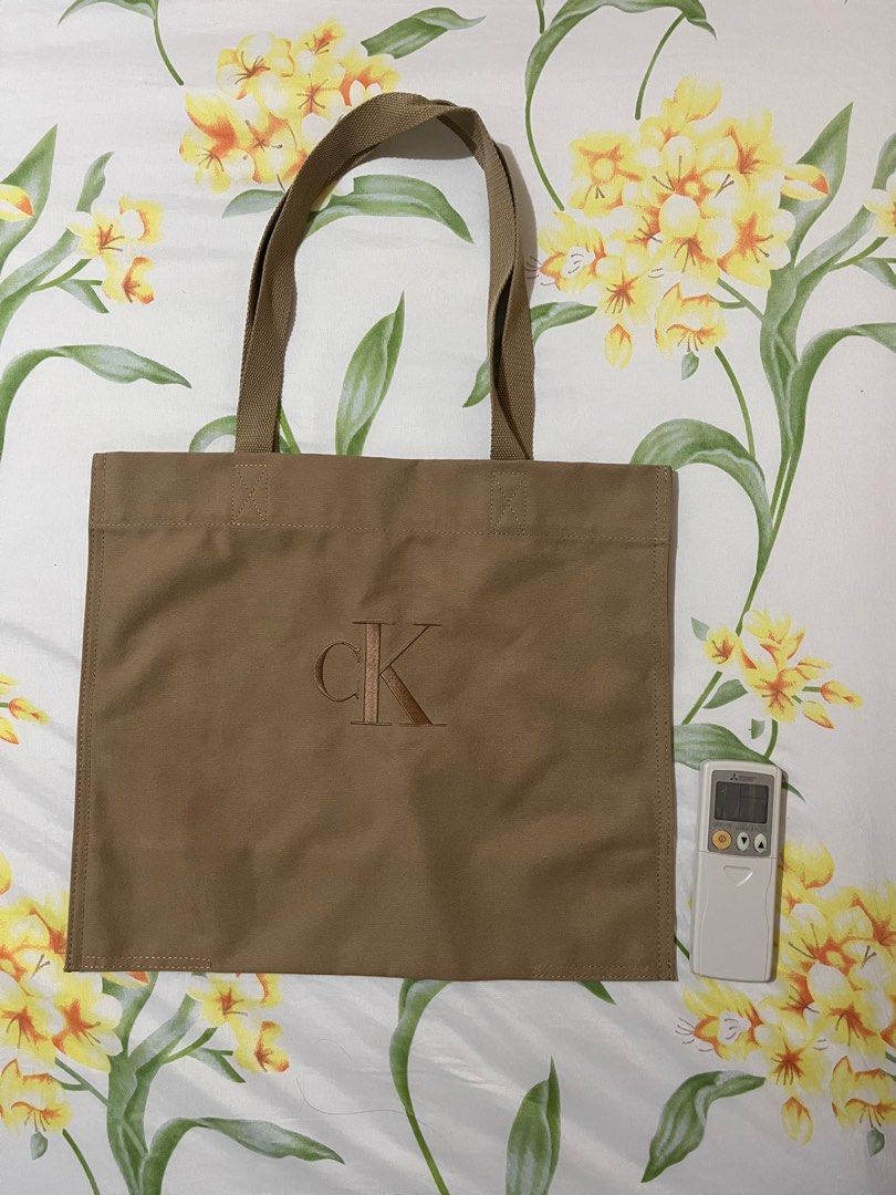 Calvin Klein CK Brown Tote Canvas Bag