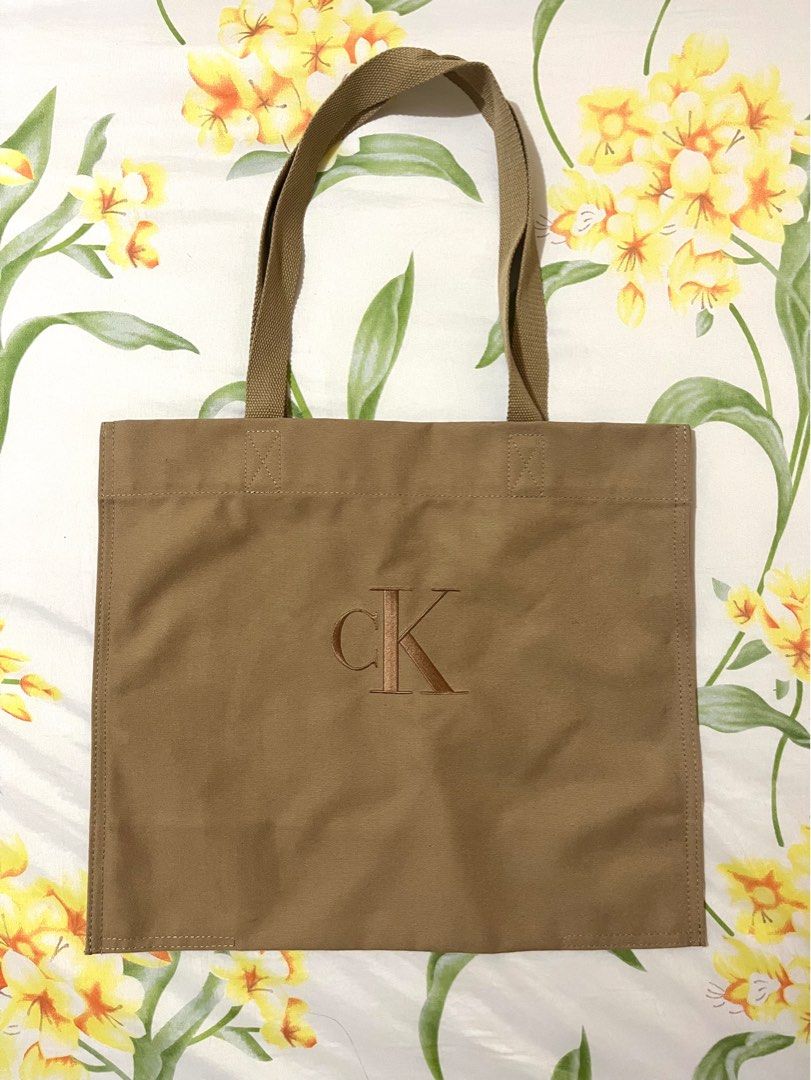 Calvin Klein CK Brown Tote Canvas Bag