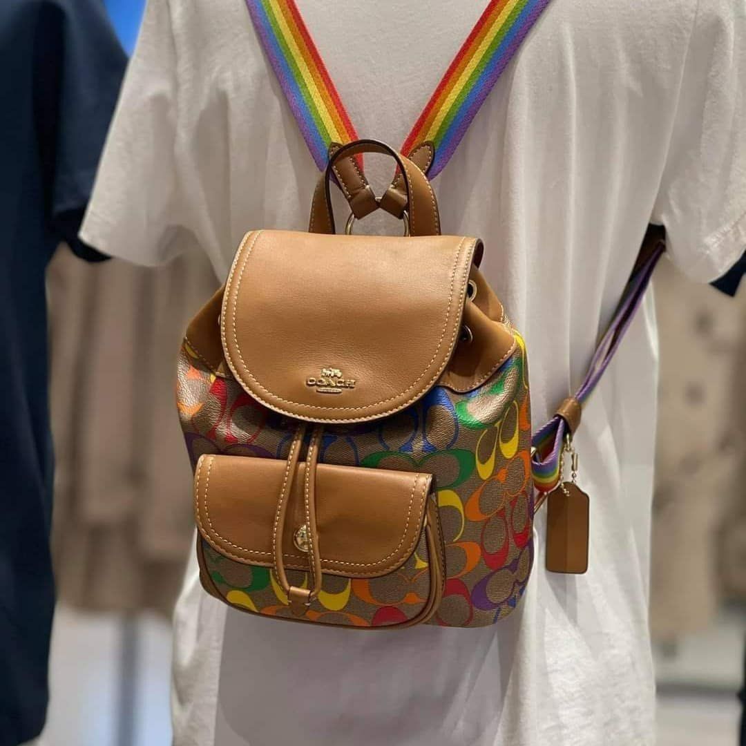 Coach rainbow backpack store