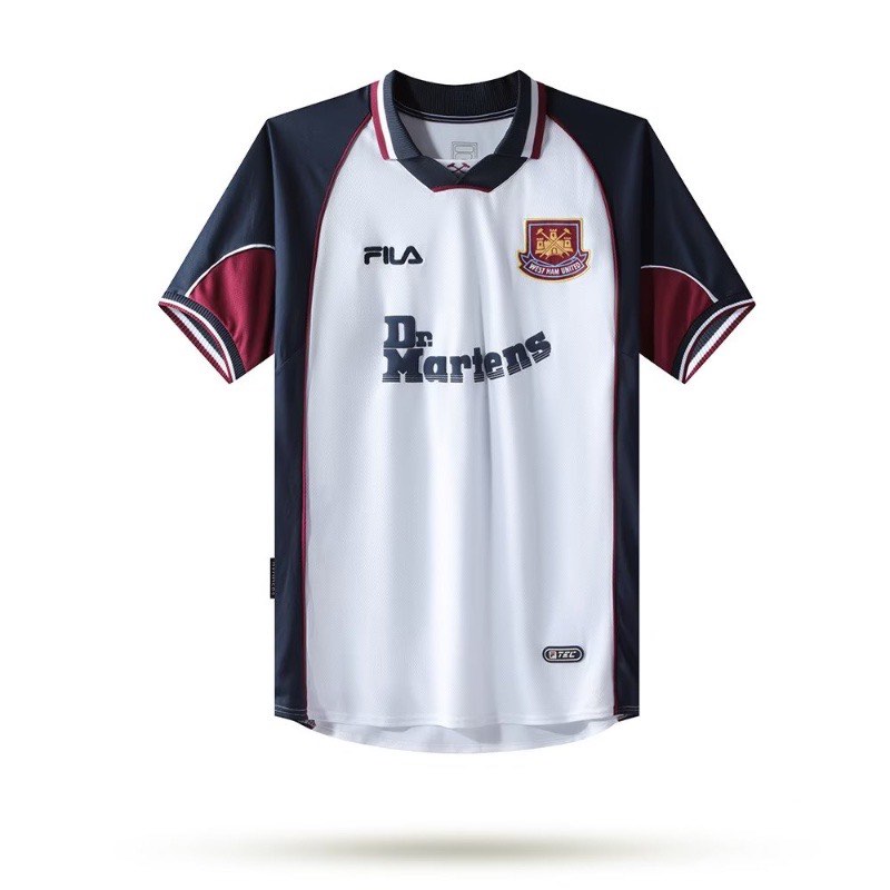 Fila 1999-2001 West Ham Away Vintage Jersey S-XXL Short Sleeve