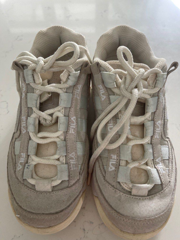 Fila grey suede shoes clearance