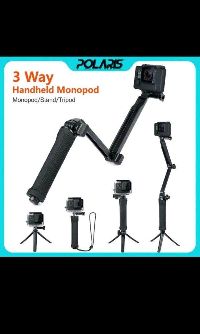 Go pro 3-way tripod monopod (Category: Tripods & Monopods) located in Quezon City. Submitted by pertamerna (Listing ID 1305033094, Image 1). Description: Can deliver thru same day delivery/ flash express 📍 Quezon City.