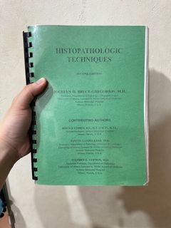 Histopathologic Techniques Second Edition by Jocelyn Gregorios bookbind medtech