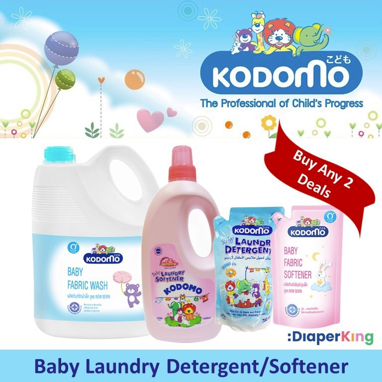 Kodomo Baby Fabric Wash Laundry Detergent / Softener, Furniture & Home