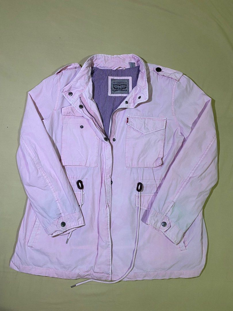 Levis Women Pink Parachute Cotton Military Jacket Women s Fashion Coats Jackets and Outerwear on Carousell
