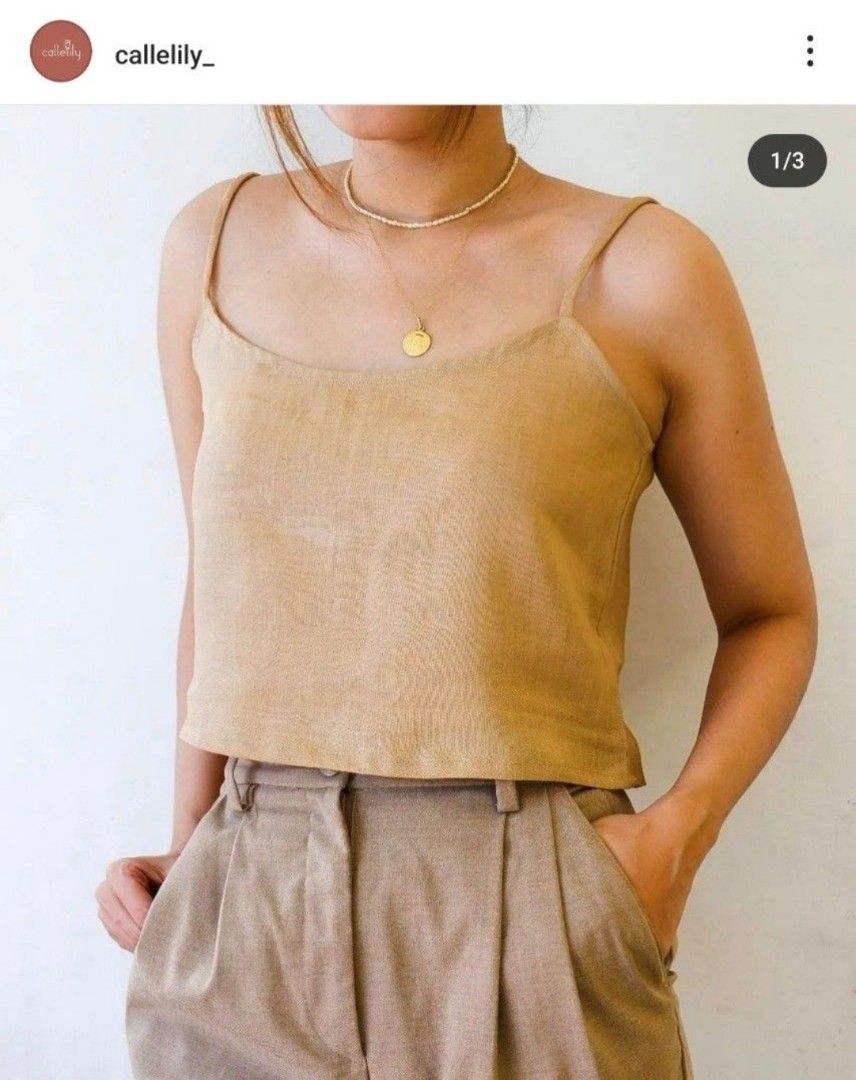 Linen Tops Bundle (Callelily+ Foxglove) (Category: Sleeveless) located in Makati City. Submitted by catfs (Listing ID 1305079958, Image 3). Description: all three at 700 please see individual listings for more details all sales are final. no returns or exchanges will be entertained..