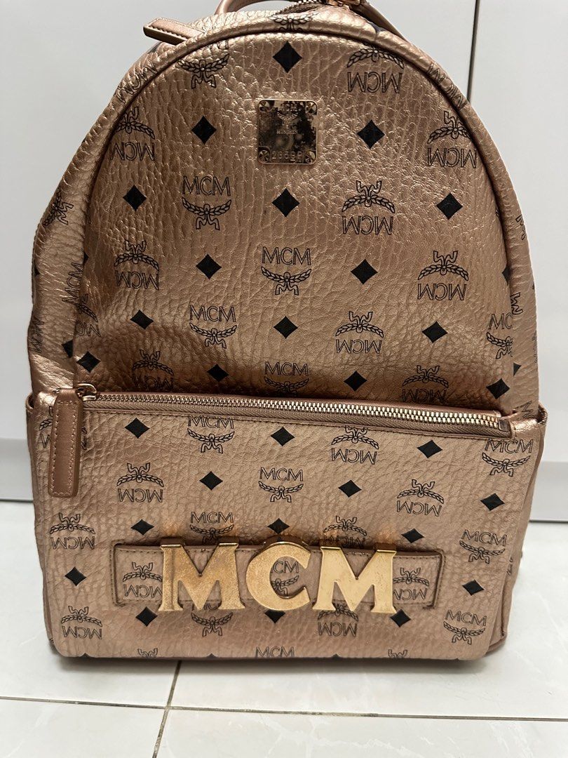 Mcm rose gold backpack outlet