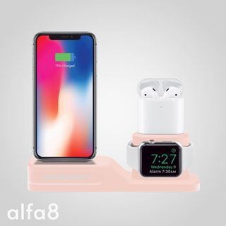 Merkury Innovations 3-in-1 Charger Device Stand For IPhone Airpods Apple Watch