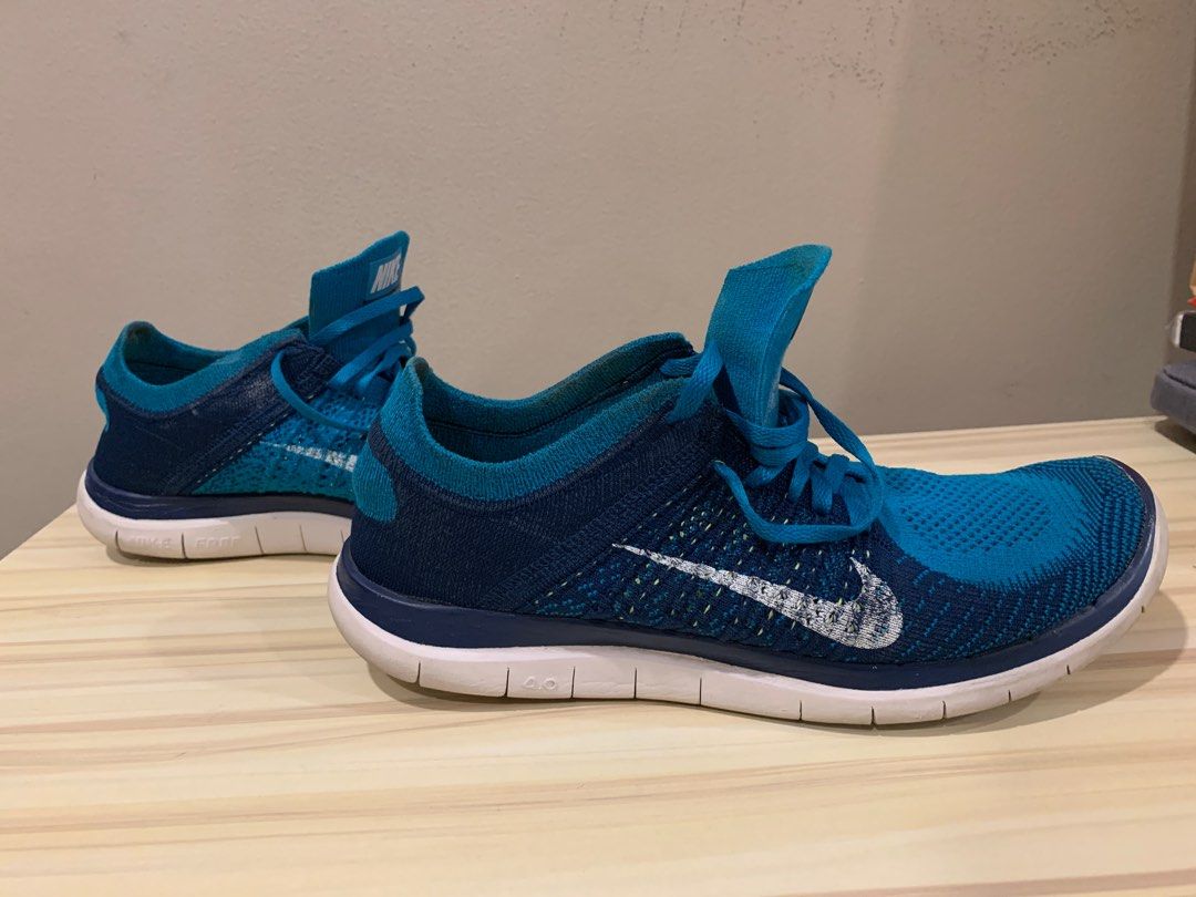 Nike Free Flyknit 4.0 Blue Running Shoe Men s Fashion Footwear Sneakers on Carousell
