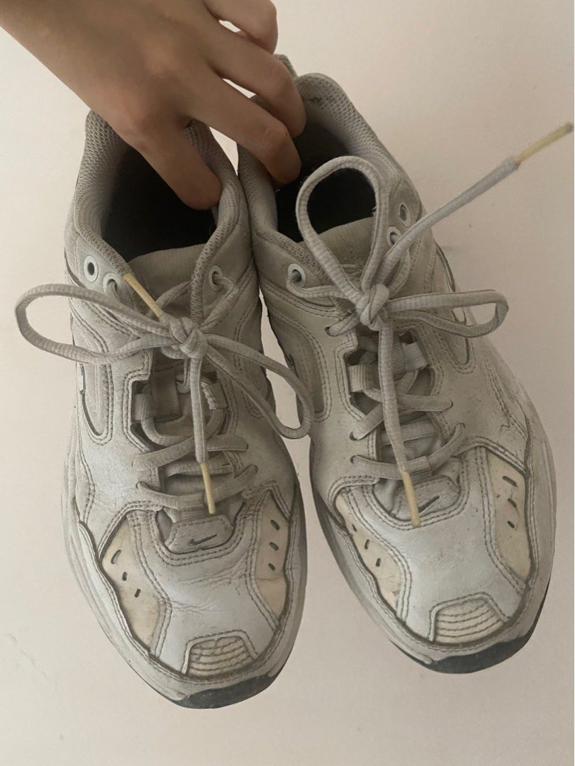nike white grey m2k tekno sneakers