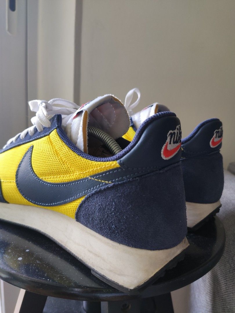 Nike Tailwind 79 Speed Yellow Midnight Navy Men s Fashion Footwear Sneakers on Carousell