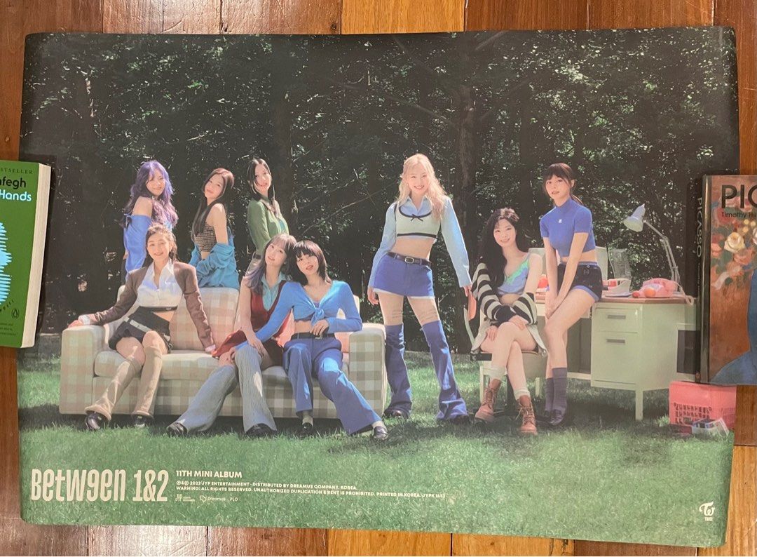 Official TWICE- Between 1&2 poster (Category: K-Wave Merchandise) located in Muntinlupa City. Submitted by max266 (Listing ID 1305111230, Image 1). Description: - good condition - 19.9x29 inches - poster in plastic.