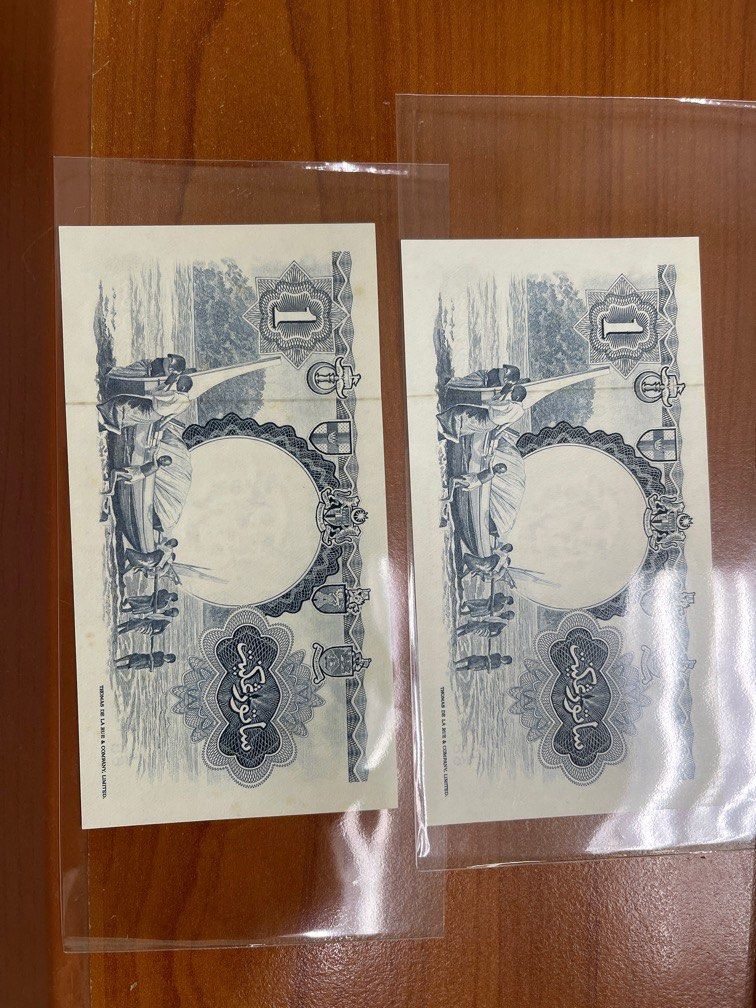Old Notes (Category: Currency) located in Singapore. Submitted by kennethtankeebock (Listing ID 1304997089, Image 2). Description: Malaya $1 running numbers. Unc. .