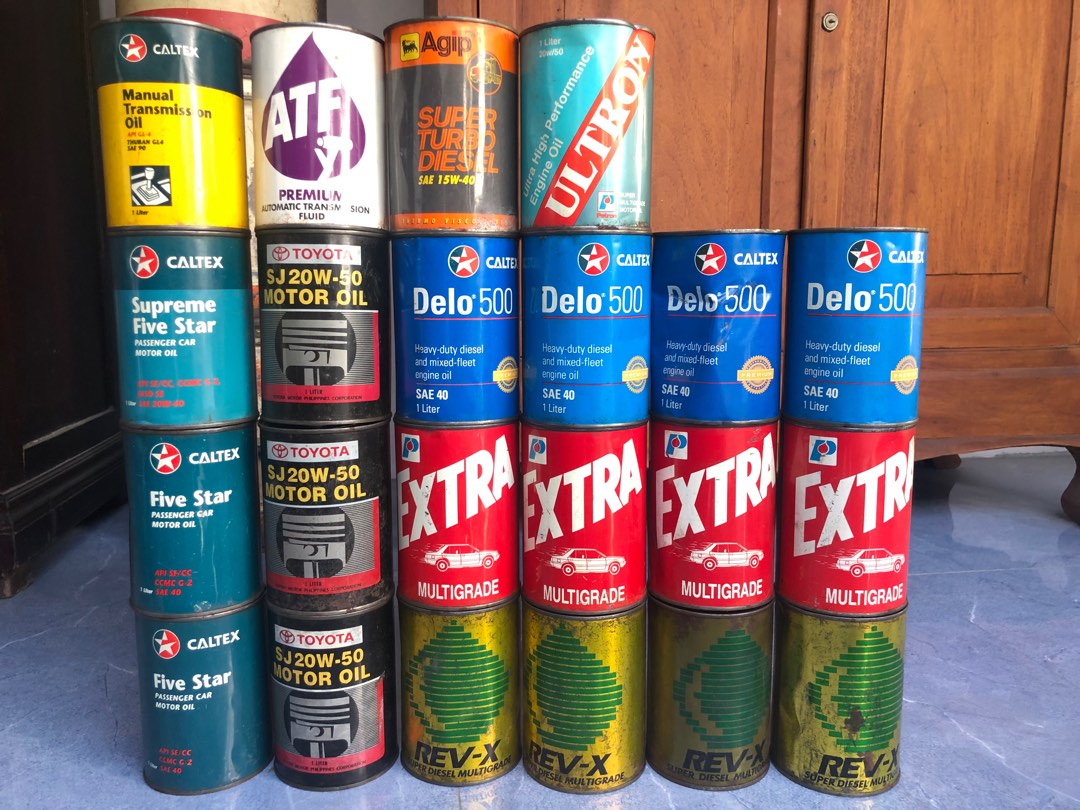 Old Vintage Rusty Rustic Motor Motoring Petrol Oil Cans, Hobbies & Toys ...