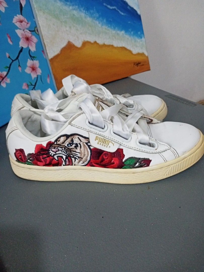 Puma tiger embroidered shoes original puma Women s Fashion Footwear Sneakers on Carousell