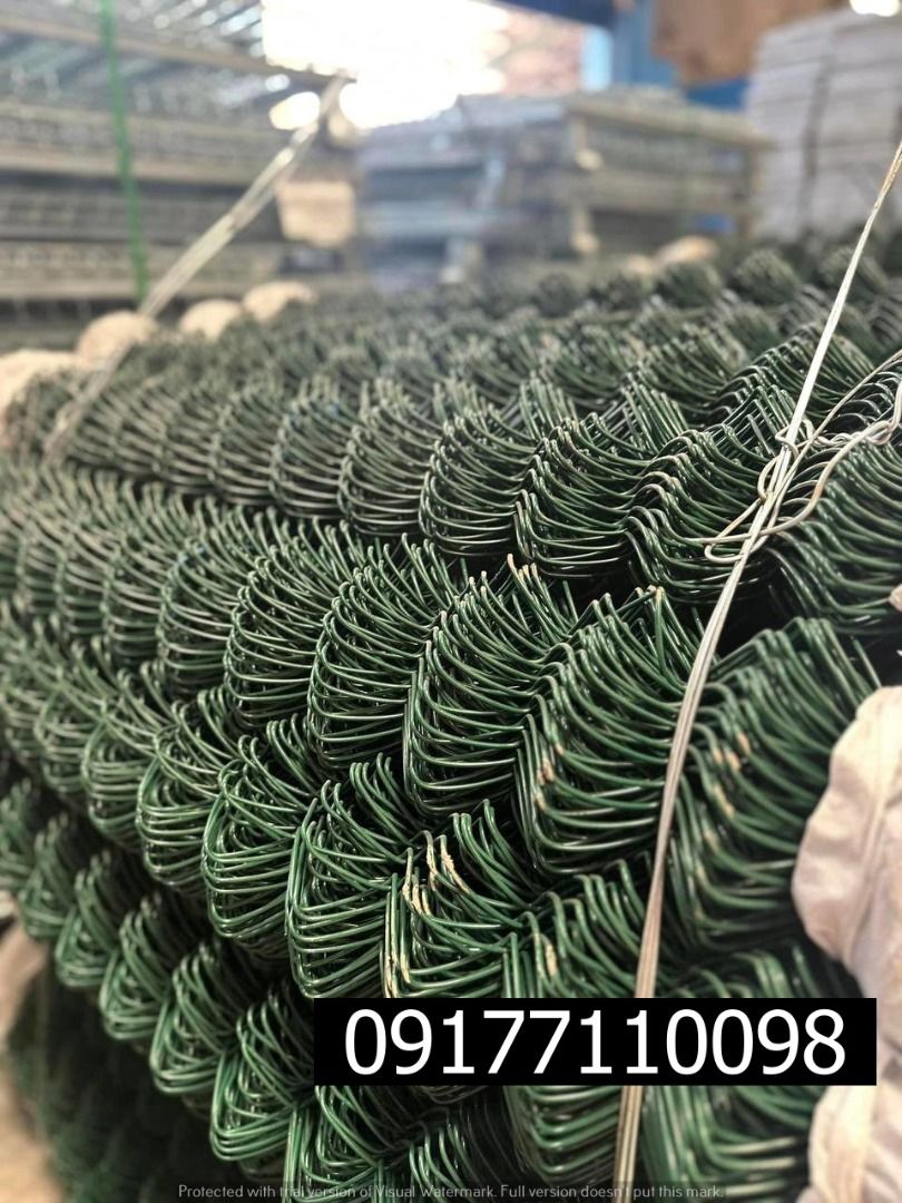 PVC COATED CYCLONE WIRE FENCE (Category: Construction & Building Materials) located in Manila. Submitted by joeyroque09 (Listing ID 1305016701, Image 1). Description: PVC COATED CYCLONE WIRE FENCE Specs: Mesh Size: 3” Length per roll: 6 Meters Wire thickness : 2.5mm Height: 1Meter 1.2Meters 1.5Meters 1.6Meters .