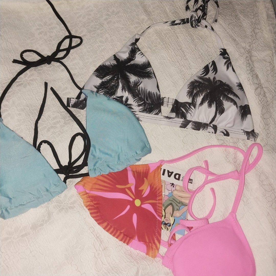 SHEIN/ZAFUL BIKINI TOPS 3 PCS SIZE SMALL (Category: Bikinis & Swimsuits) located in Pasig City. Submitted by itsmery (Listing ID 1305026781, Image 1). Description: Brand new items.