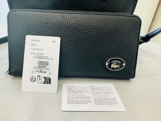 Storebought Lacoste Long zipped wallet with tag & box
