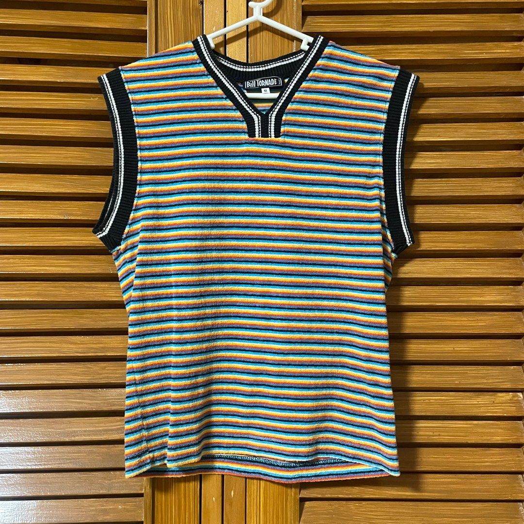 rainbow striped vest / top (Category: Shirts) located in Las Pinas. Submitted by anitza (Listing ID 1305016152, Image 1). Description: — cool piece!! thrifted this! — not my style anymore :( — maangas to .