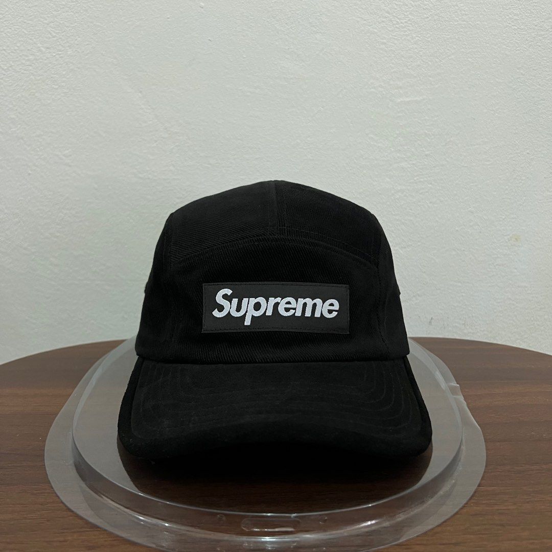 Supreme Suede Visor Camp Cap ブラック 23ss Supreme Suede Visor Camp Cap (SS23) - $58