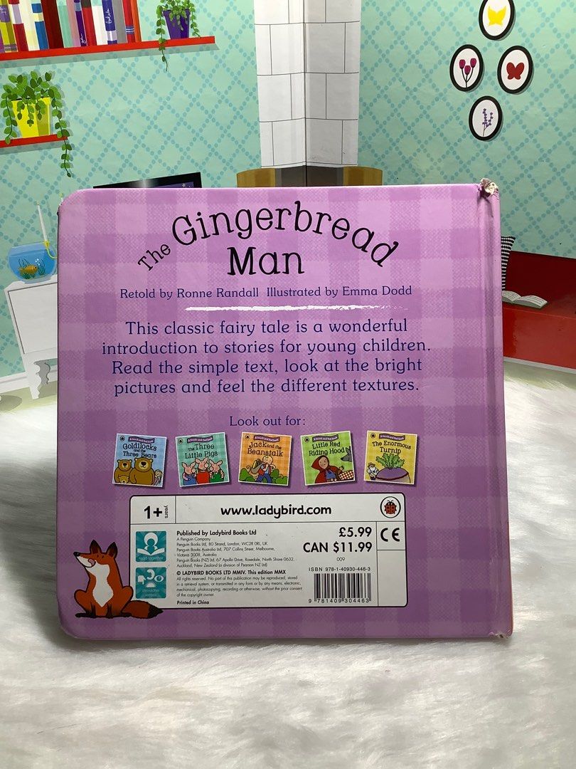 The Gingerbread Man touch and feel board book (Category: Children's Books) located in Dumarao. Submitted by Jaunty_Point_Crafts (Listing ID 1304982941, Image 2). Description: Pre-loved/outgrown Cover with flaw on spine as shown in 1st photo Inside page are in good to very good condition. ✅ Payment first through GCash ✅ Shipping through Flash or J&T ✅ SF is on buyer. 📍Dumarao, Capiz.