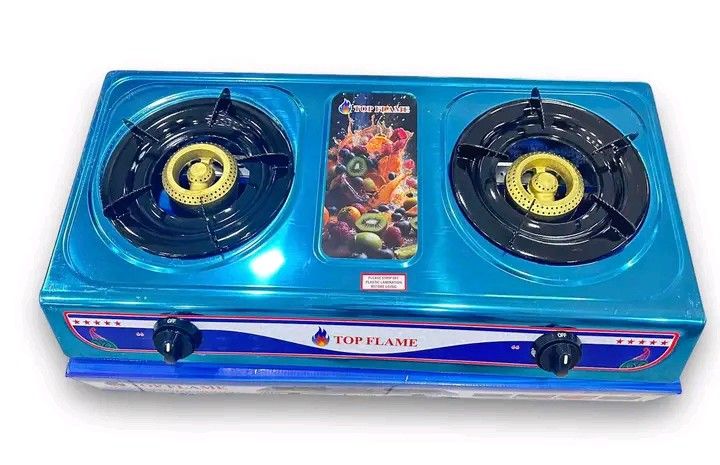 Top flame double burner (Category: Cookware & Accessories) located in Manila. Submitted by minidivisoria (Listing ID 1304964280, Image 1). Description: TOP FLAME DOUBLE BURNER GAS STOVE 900 PESOS RS ✔️Auto ignition system ✔️Blue flame with high efficiency ✔️Stainless steel body ✔️LPG efficient ✔️Germany technology.